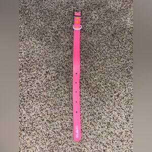 Vibrant Pink Dog Collar with Heart Design